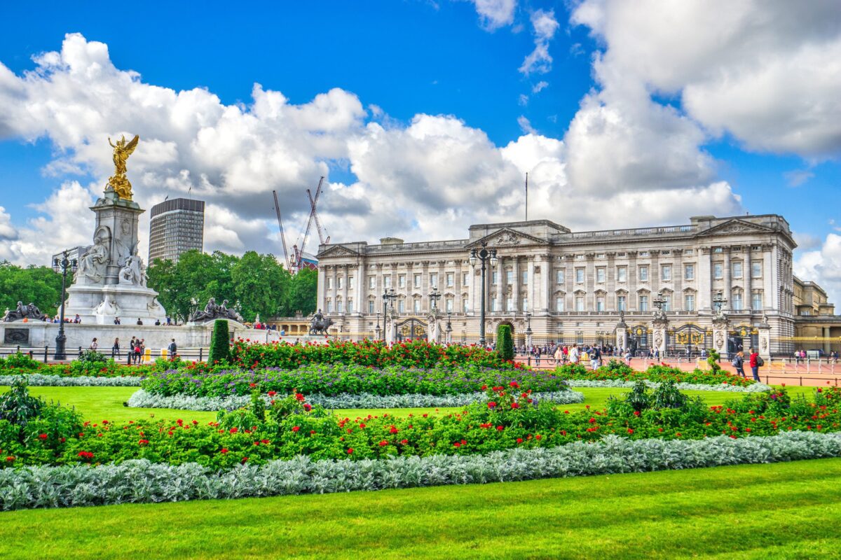 Buckingham Palace: The magnificent royal residence in London, known for its iconic facade and historical significance.