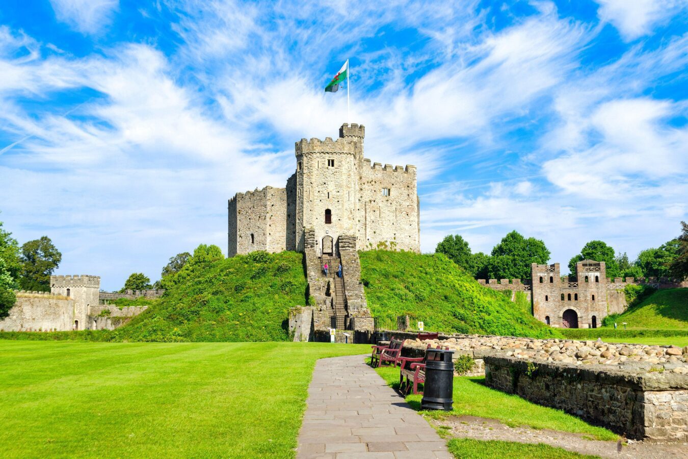 Exterior of Cardiff Castle – Wales, United Kingdom