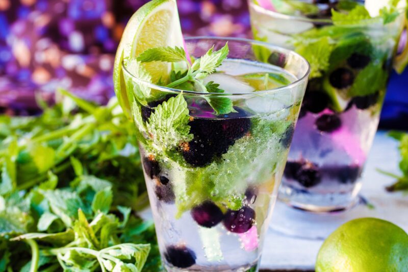 Blackcurrant Cordial with Soda